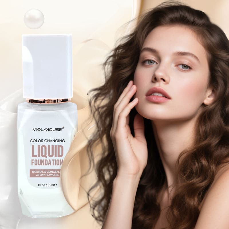 Cross-border Best-selling Foundation Skin Tone Correcting Color-Changing Foundation Full Coverage Liquid Foundation Fond De Teint