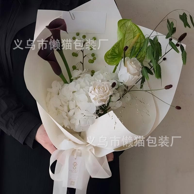 The secret to keeping the flower shape from collapsing｜157g Stiff Styling Paper Macaron color flower packaging material