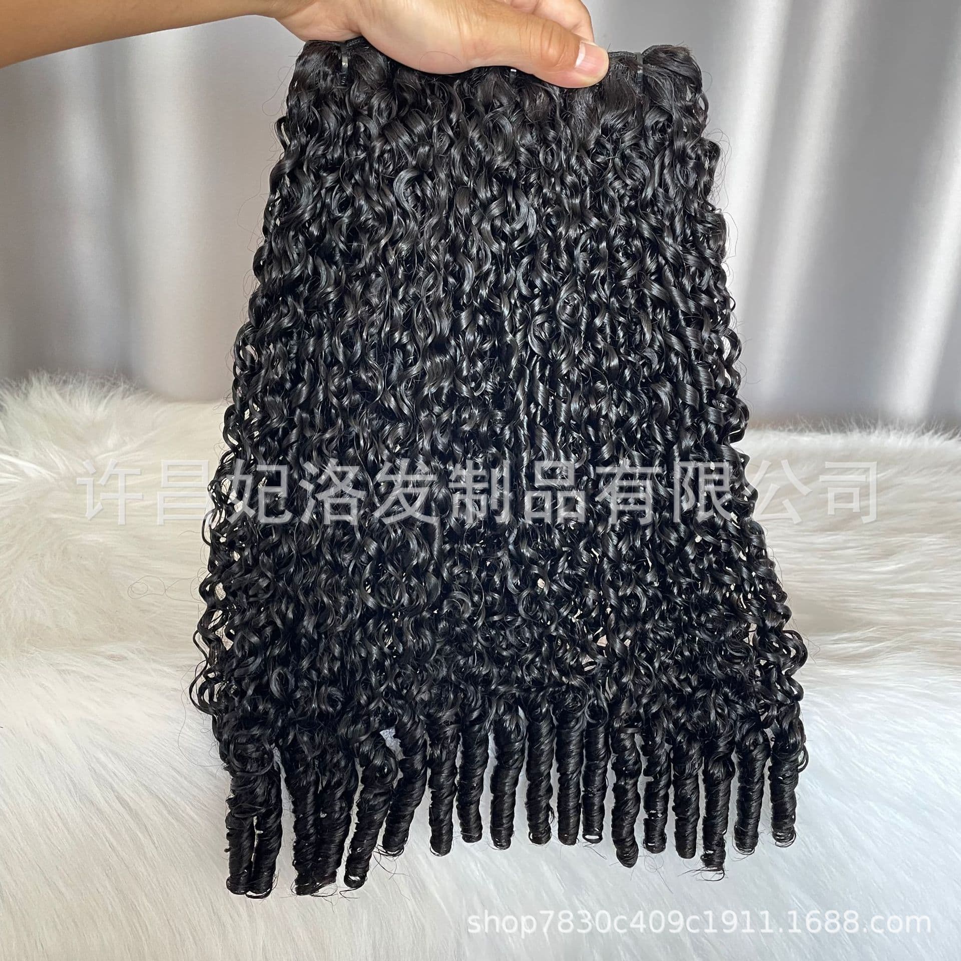 Feiluo Pixie Curly Chinese Hair SDD Pixie Curly Spiral Ends