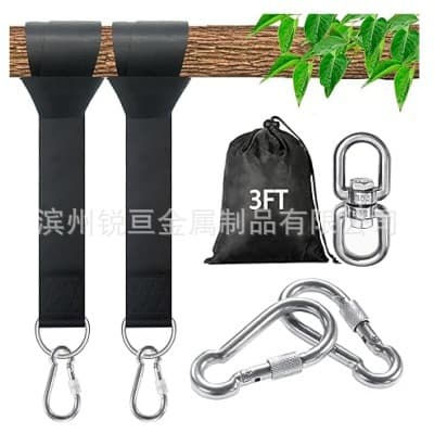 Tree Swing with Outdoor Swing Hammock Straps, Hammock Chair Straps, Outdoor Swing Nylon Rope, Cross-Border