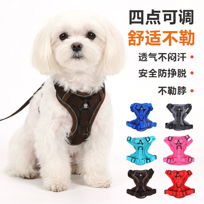 Dog Leash, Vest-Style Harness for Cats and Dogs, Small Dog Escape-Proof Pet Leash