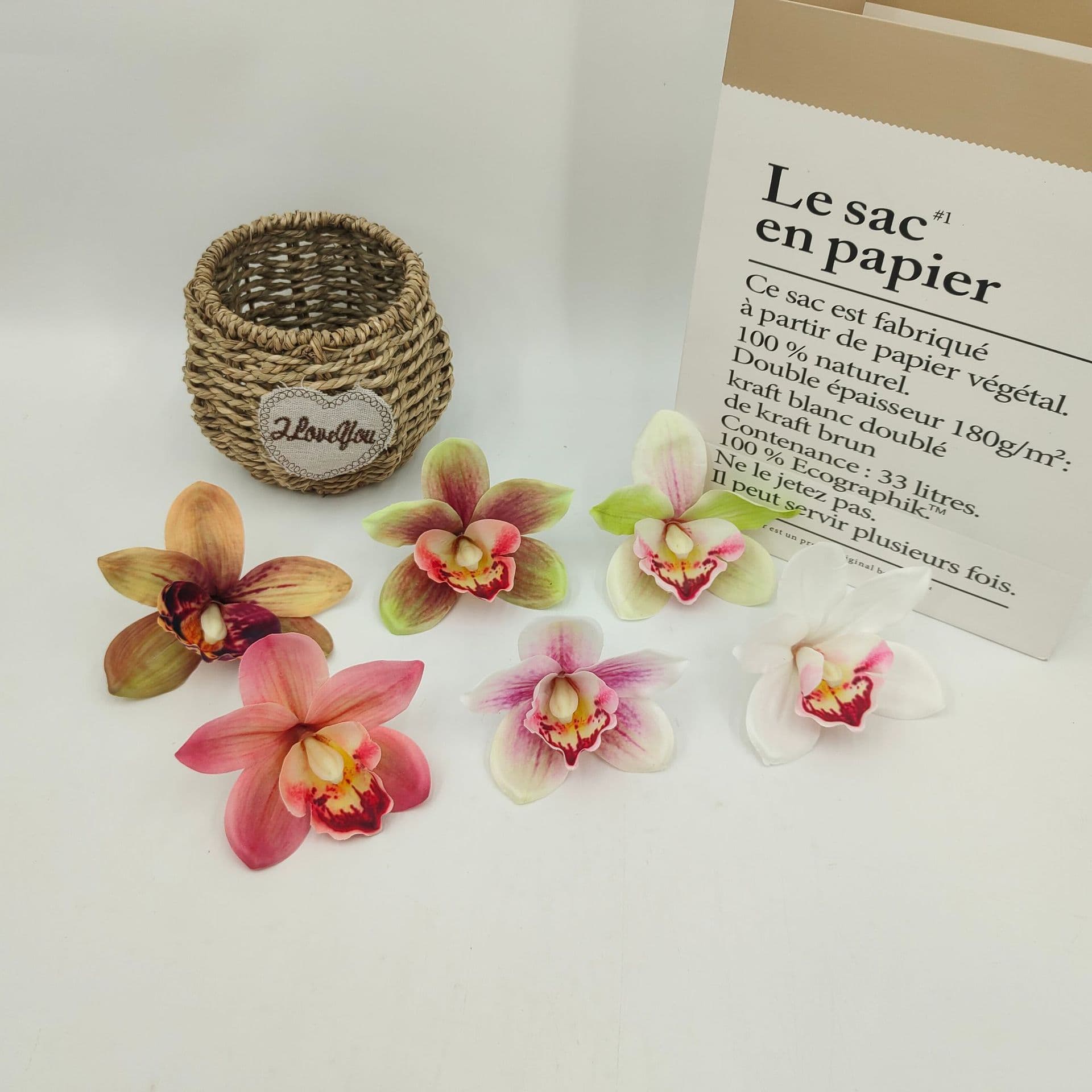 Cross-Border Preferred Bulk Price Artificial Flowers 3D Huilan Small Flowers Wedding Decoration Fake Flowers Wholesale Artificial Headwear