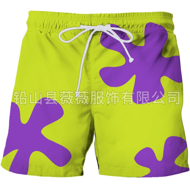 Foreign Trade Amazon Patrick Star same style 3D digital printed beach pants men's shorts same style for men and women