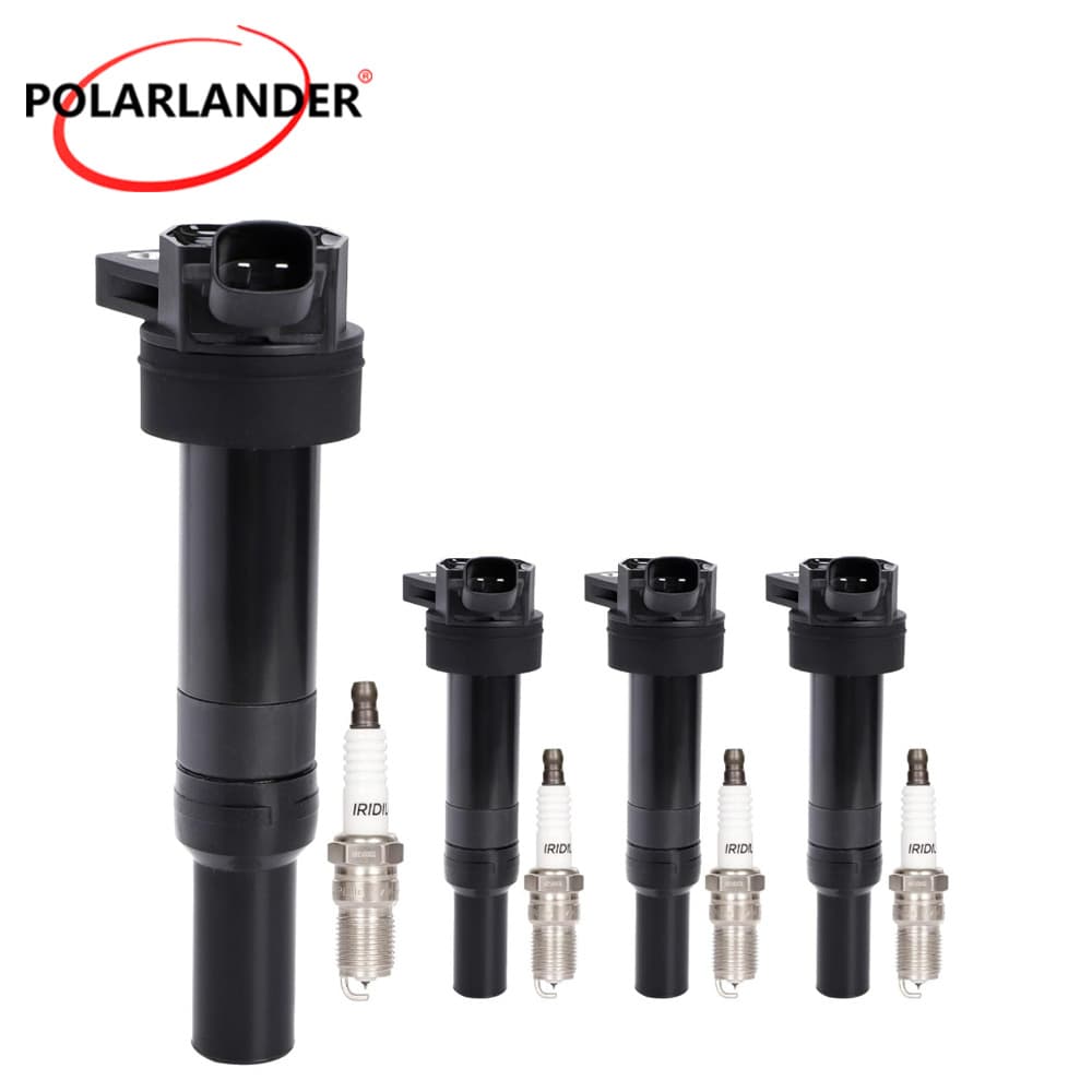 Set of 4 Ignition Coil Pack Spark Plugs for 2012-2016 Hyundai Elantra Tucson Kia