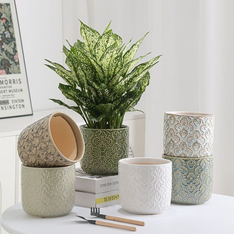 Ceramic Household Flower Pot, Nordic Style, Creative Large Desktop Indoor Balcony Orchid Pot