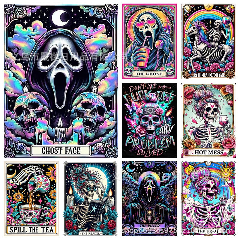 Cross-border Amazon best-selling Grimace Killer Diamond Painting Round Diamond Full Diamond Living Room Bedroom Decorative Painting DIY Wholesale