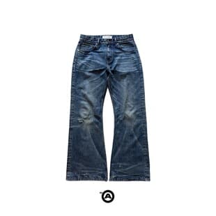 Wholesale Vintage Washed Baggy Jeans for Men with Whisker Details - Cross-Border Trade