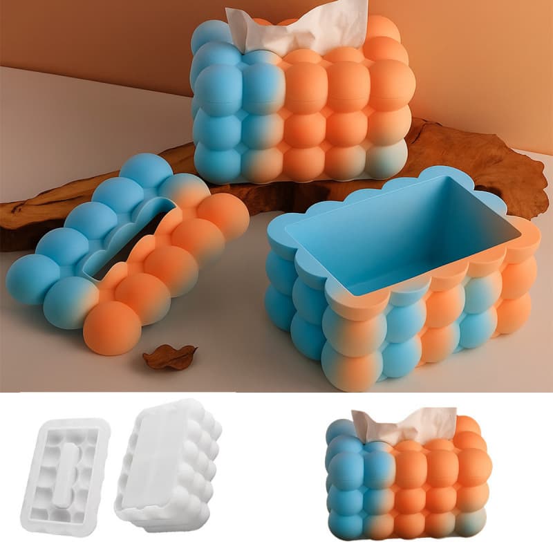Sweet DIY Epoxy Resin Plaster Cement Tissue Box Storage Silicone Mold Napkin Holder Desktop Decor