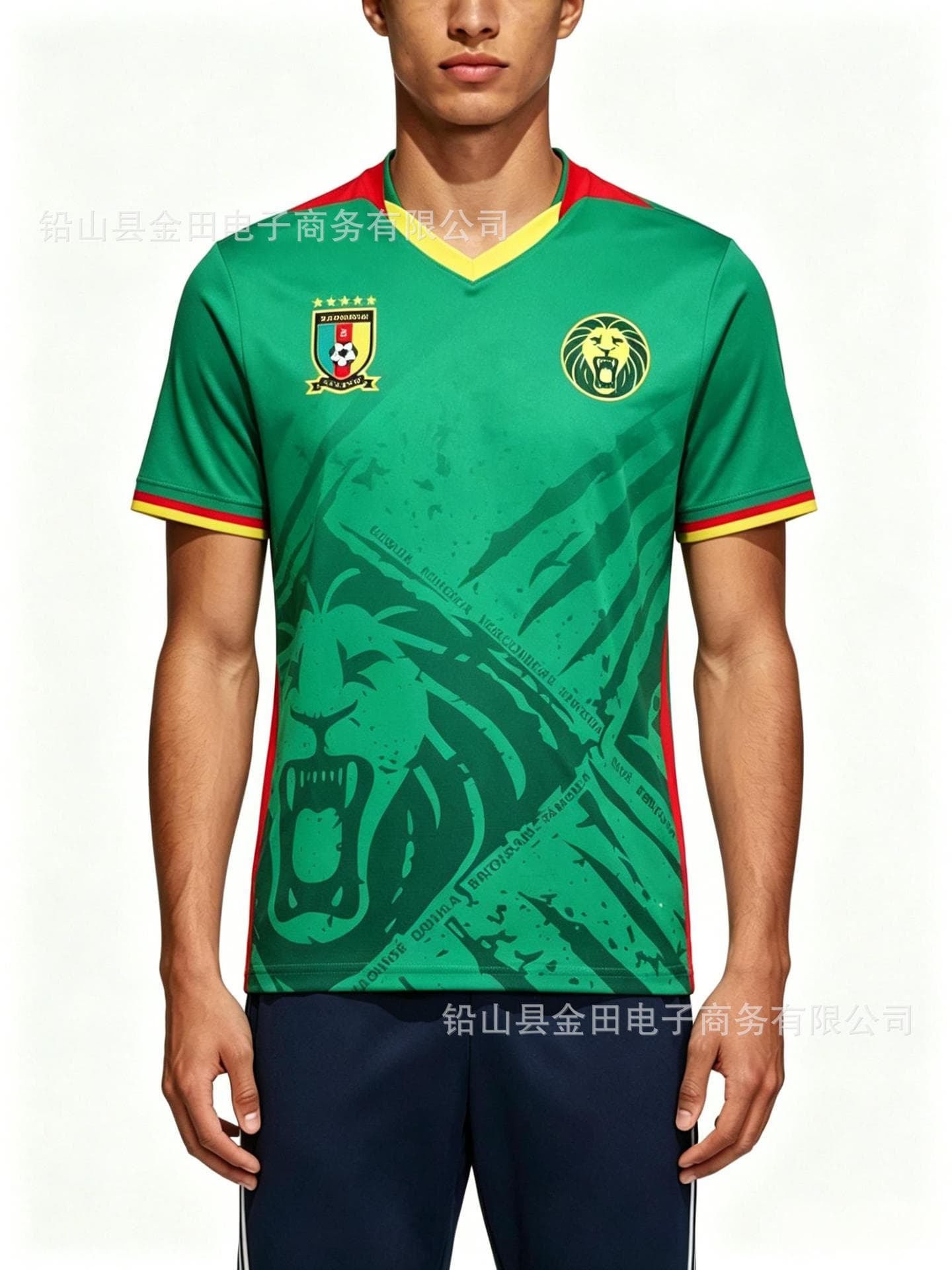 Cross-border wholesale men's football T-shirt, summer breathable quick-dry short-sleeve fan commemorative jersey T-shirt