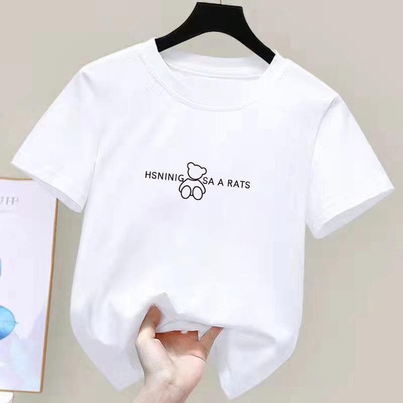 100% Cotton Girls Short Sleeve T-Shirt New Summer Style Baby Toddler Kids Fashionable Half Sleeve Top for Big Kids