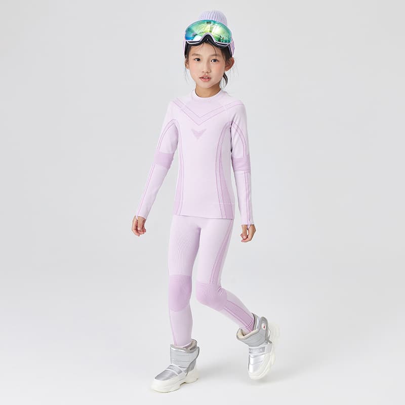 2025 Boys' and Girls' Fitness Wear, Running Suit for Autumn/Winter Training, Skiing Base Layer Warm Set