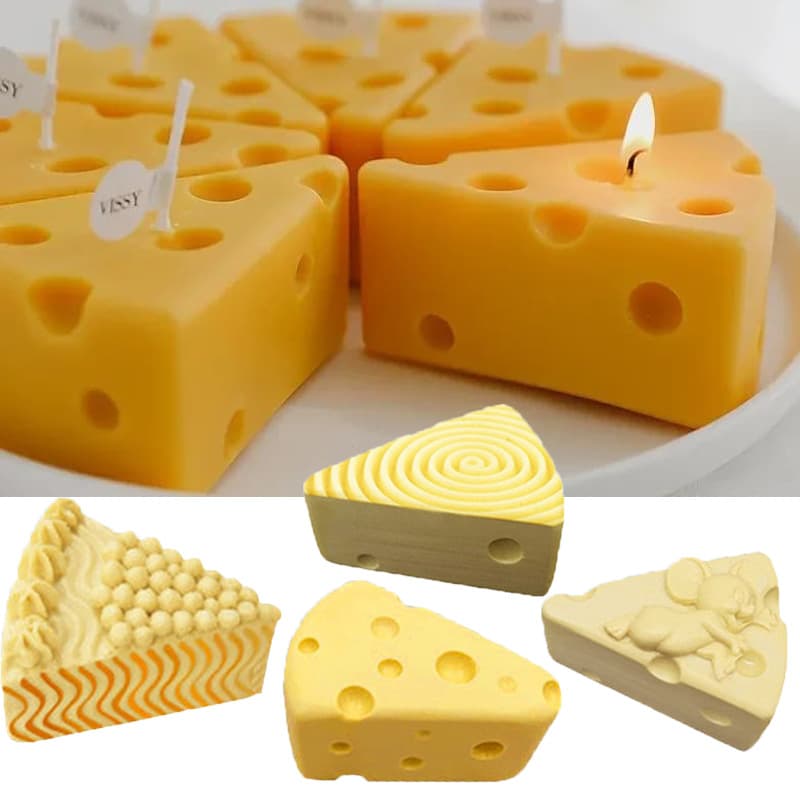 Mousse Cake Triangle Cheese Mouse-Shaped Silicone Mold DIY Scented Candle Ornament Manufacturer in Stock