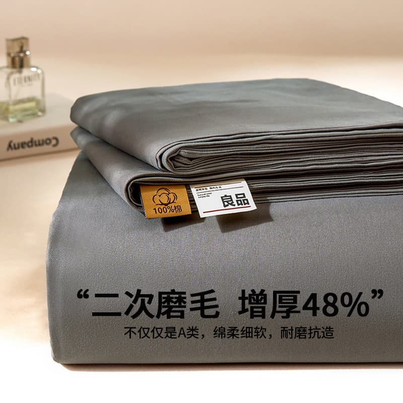 2026 New Model Pure Cotton Thickened Brushed Single Bed Sheet Single Piece