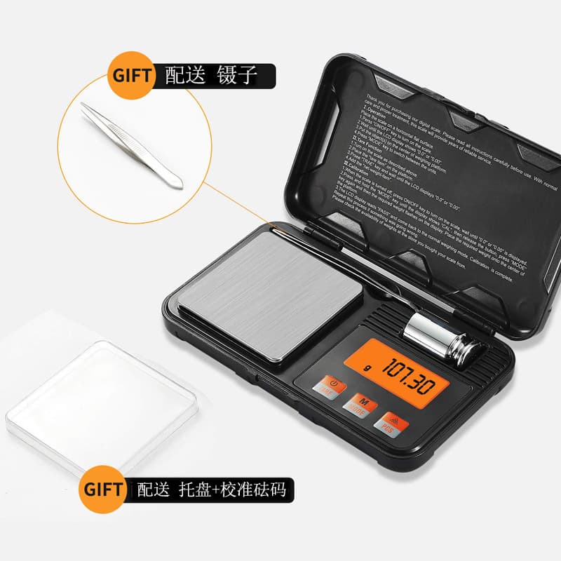 High Precision 0.001g Mini Jewelry Scale Pocket Scale Carat Scale 0.01g Electronic Scale Portable Palm Scale Gram Scale