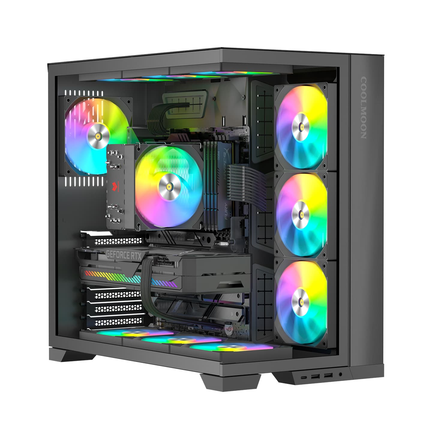 Factory Direct FDB Cooling Fan Computer Case Copper Shaft High Performance ARGB Silent PWM Case Fan