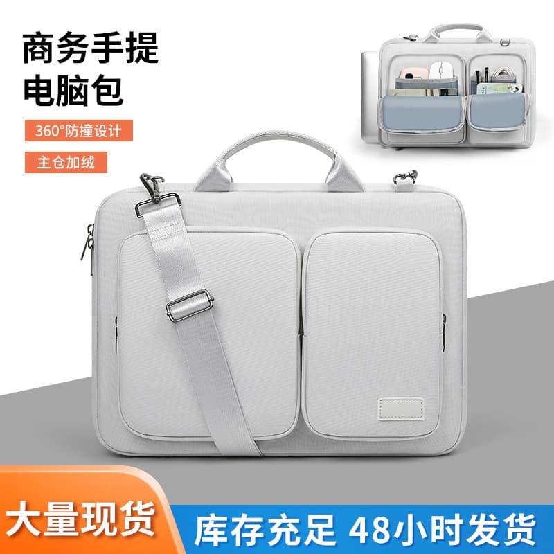 Business Laptop Bag 16-inch Thickened Shockproof Simple Fashionable Waterproof Shoulder Laptop Bag High-end