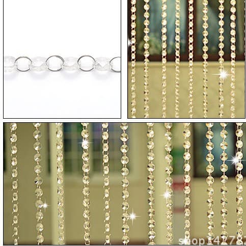 AAA grade double circle crystal octagonal bead curtain, wedding decoration, living room hotel large project decoration bead chain