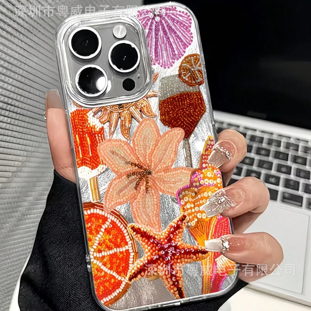 Gold Flash Diamond Phone Case for iPhone 16 Pro Max, Apple iPhone 15 Cross-border, 14 European American, 13 Feather, 12 Burst, 11