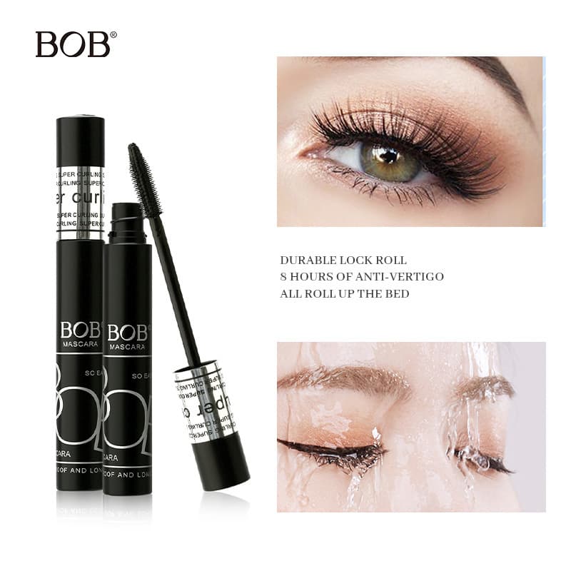 Cross-border Bob Long Lash Mascara Waterproof Smudge-proof Volumizing Curling Long-lasting Natural Daily Lash Primer Cosmetics
