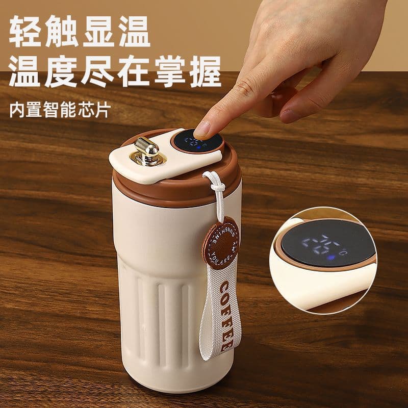 Smart 316 Stainless Steel Insulated Mug, Ins Style Water Cup for Women, Exquisite Premium Men's Coffee Cup with Temperature Measurement