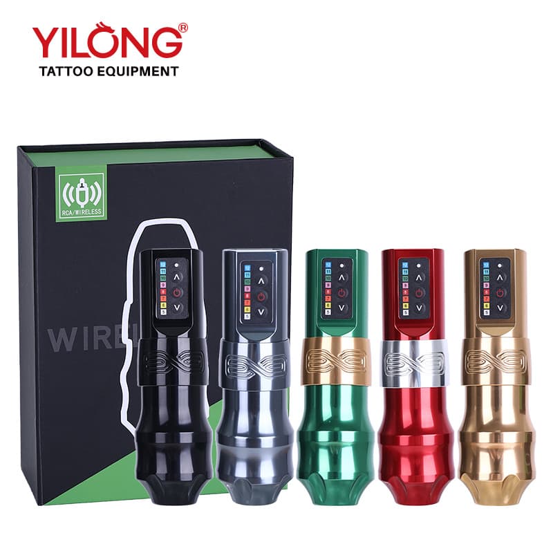 Yilong Cross-Border Dual Battery Tattoo Machine EXO Wireless Tattoo Pen Battery Pen Liner All-in-One Motor Machine Wholesale