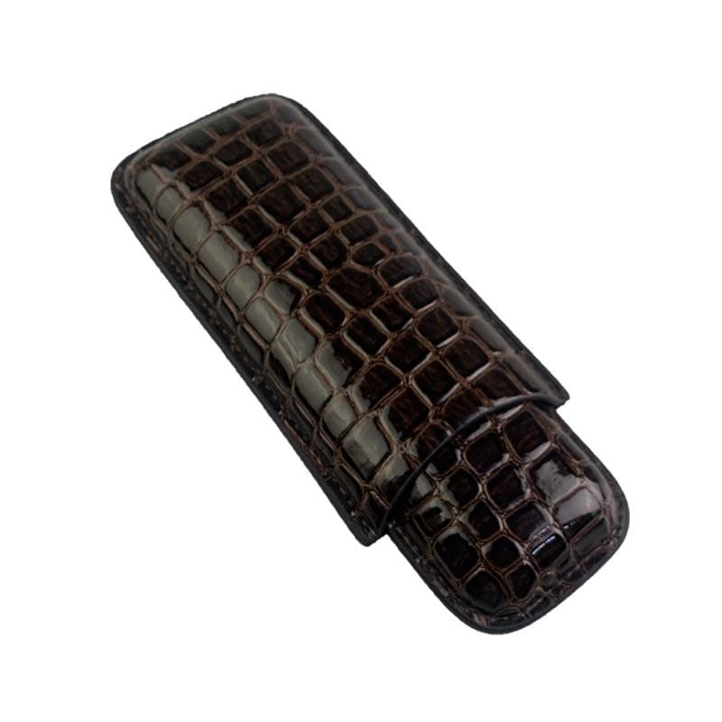 Cross-border popular cigar case portable leather cigar humidor cedar wood cigar scissor storage bag Cohibago