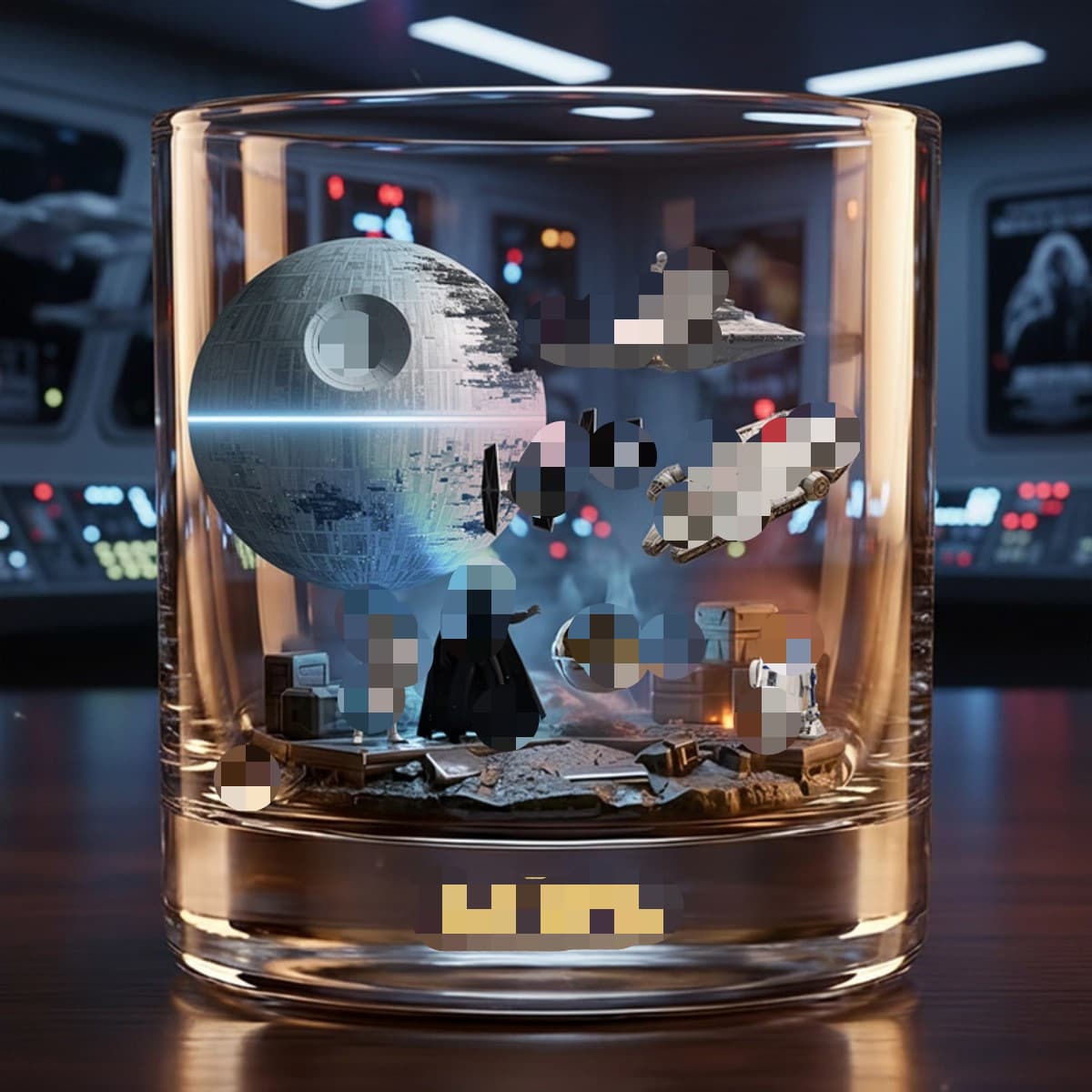 Creative Whiskey Glass Cross-Border New Style Glass Tumbler Whiskey Cup Single Piece Minimum Order POD