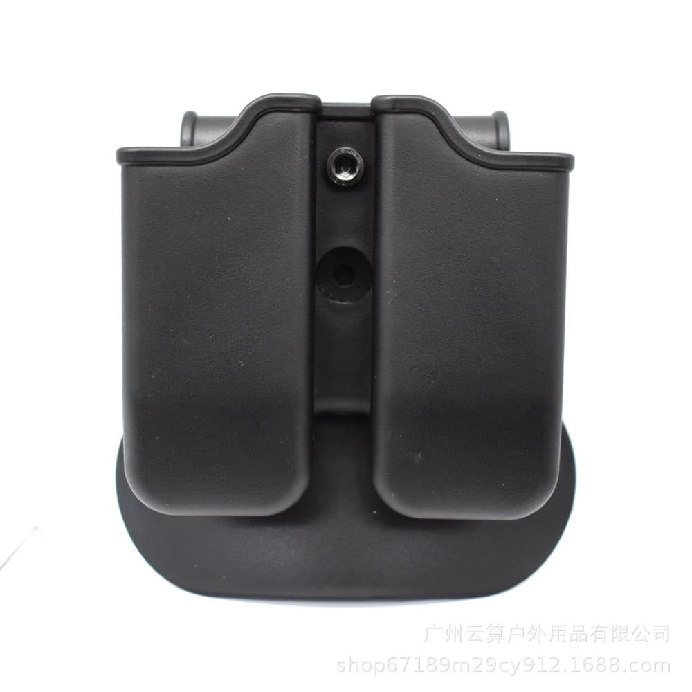 Adjustable Waist Double Magazine Pouch Holster for Outdoor Sports Neutral Gender Plastic Material Pure Color Backpack Model