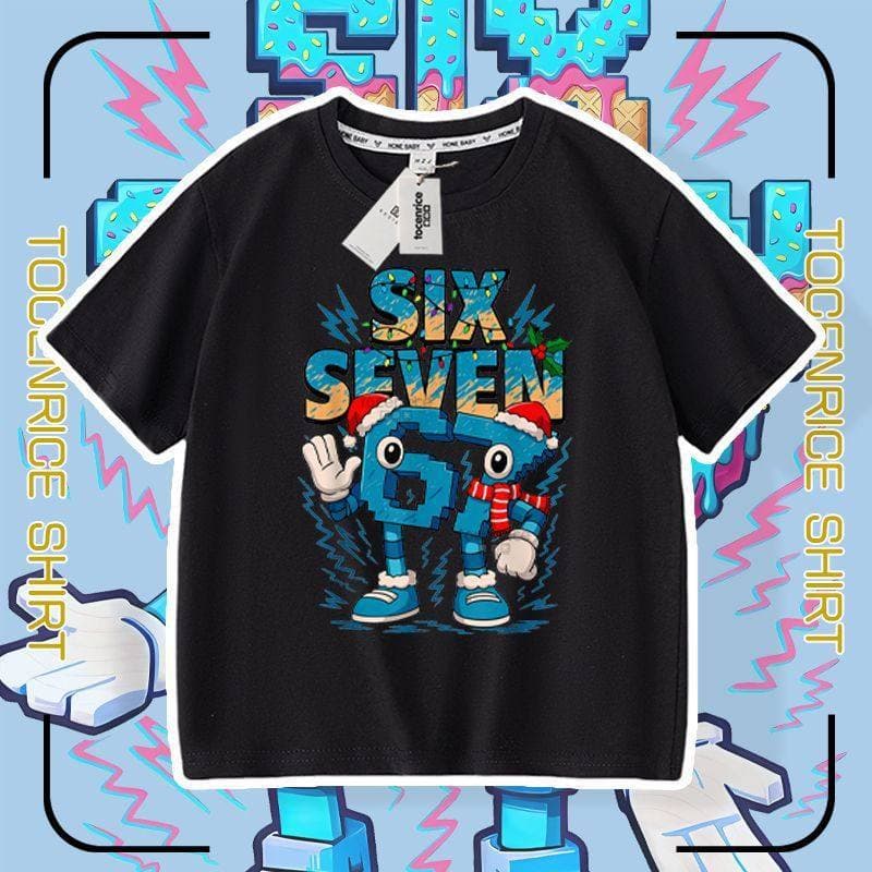 Steal a Brainrot Clothes Kids T-Shirt Roblox Steal a Brainrot 67 Short Sleeve Summer T