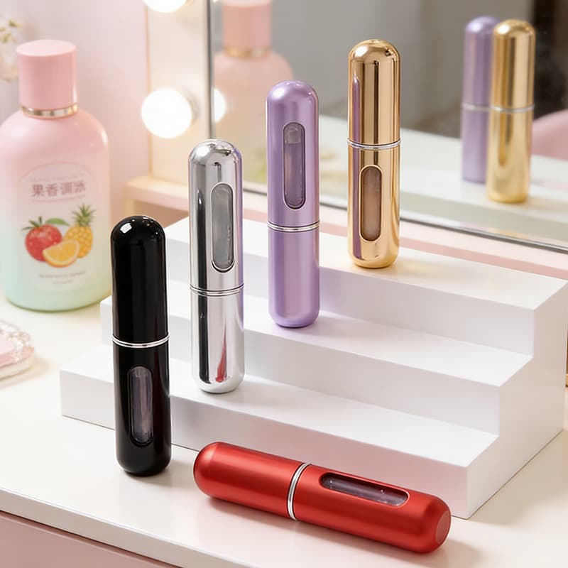 5ml Cosmetic Refillable Bottle Bottom-Fill Perfume Spray Bottle Lotion Bottle Empty Sample Spray Bottle