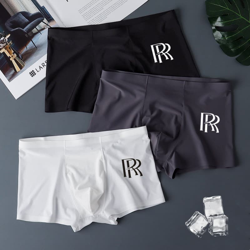 Men's Boxer Briefs Ice Silk New 2022 Trendy Sports Seamless Ultra-Thin Summer Boys' Underwear Thin Style
