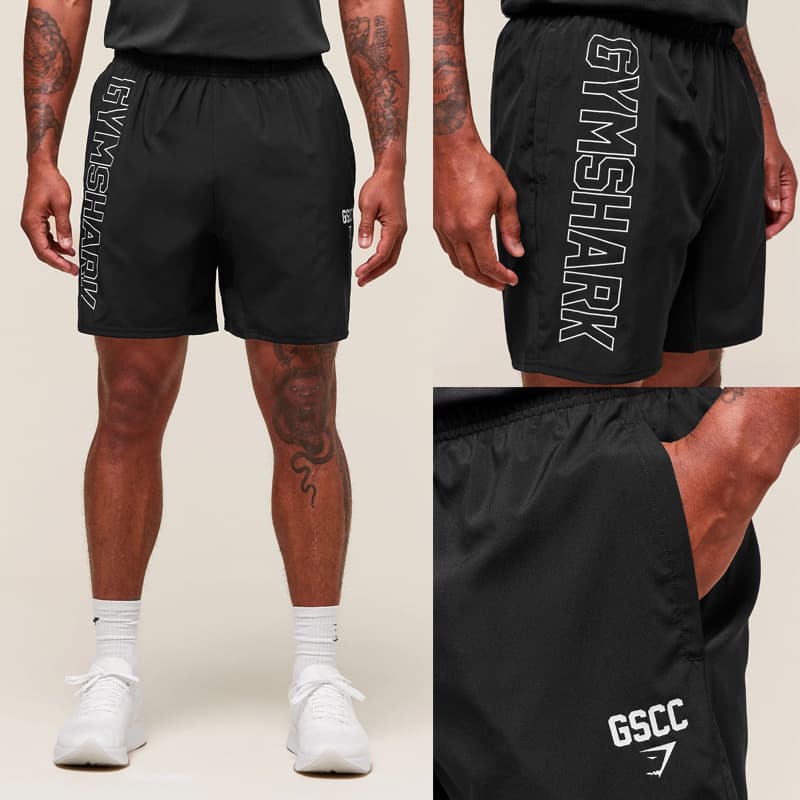 GYMSHARK Men's Shorts, Sports Fitness Quick-Dry Breathable Basketball Shorts, Outdoor Running Casual Beach Shorts