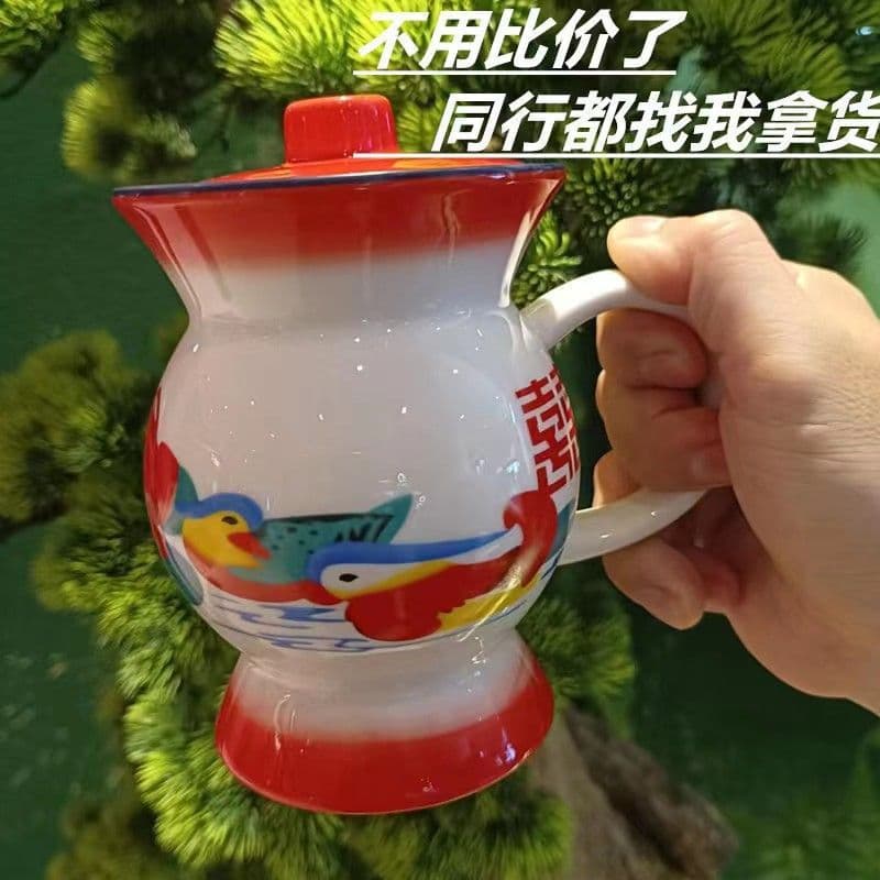 New Retro Novelty Ceramic Mug Nostalgic Spittoon Mug Household Water Cup Coffee Mug Birthday Gift Souvenir