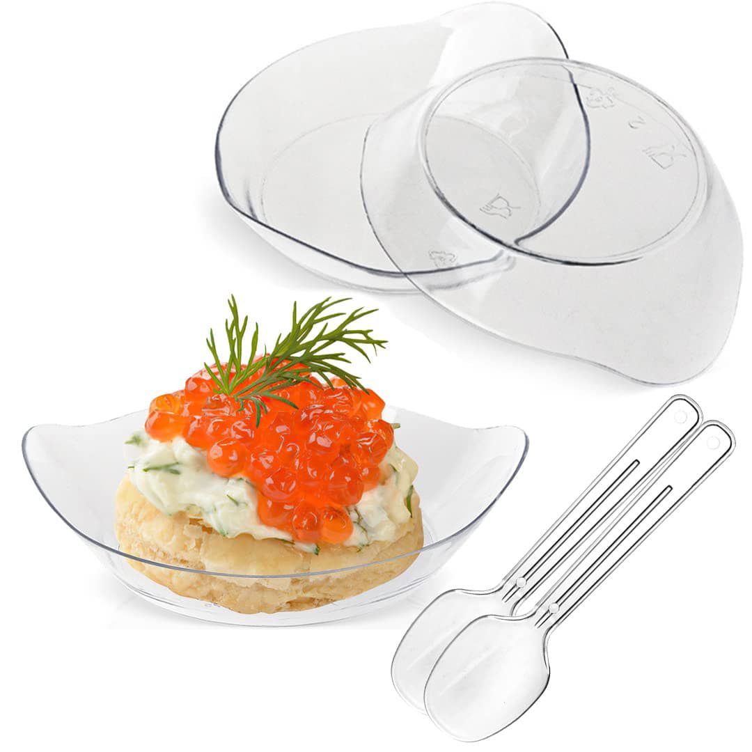 Cross-border Transparent Creative Mousse Plate Dessert Plastic Plate Irregular Ice Cream Bowl PS Ingot Crystal Plate
