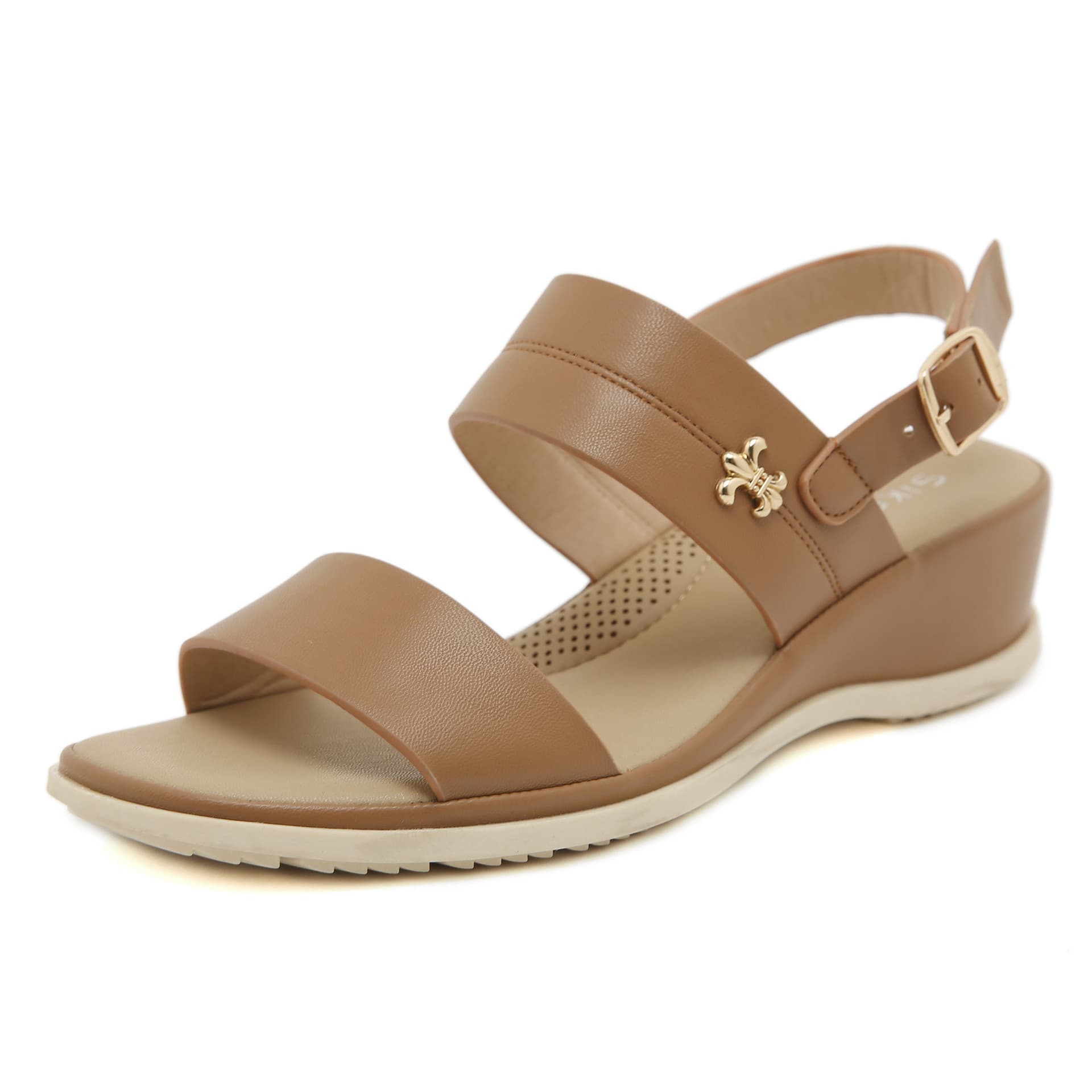 (Sold out, no restock) 1520-1 European and American Summer Sandals with Buckle, Casual Beach Comfortable Cross-border Wedge Slippers