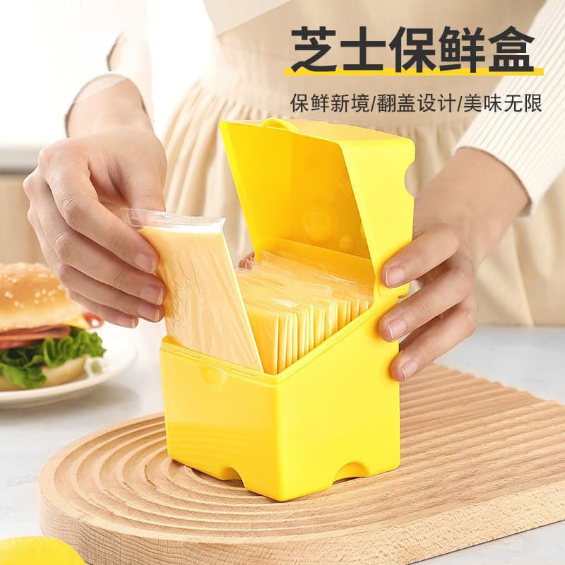 In Stock Kitchen Food Storage Container ABS Flip Lid Cheese Box Refrigerator Food Snack Lunch Box Butter Storage Box Food Grade