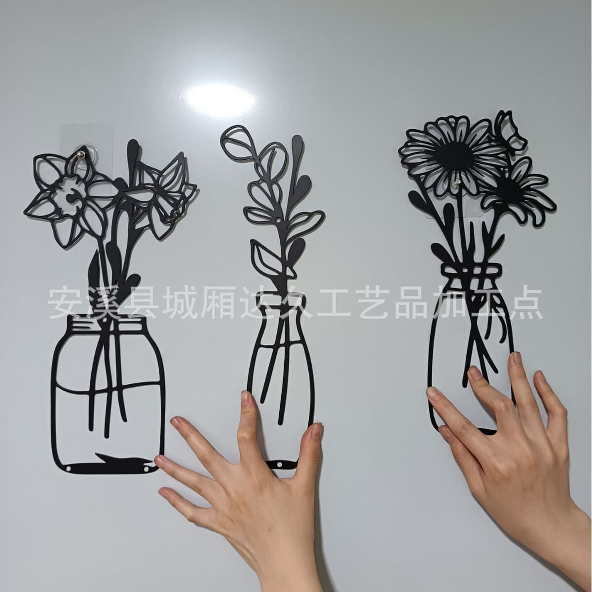 Modern minimalist laser cutting wall decorative painting wall hanging art wall iron silhouette art cross-border products