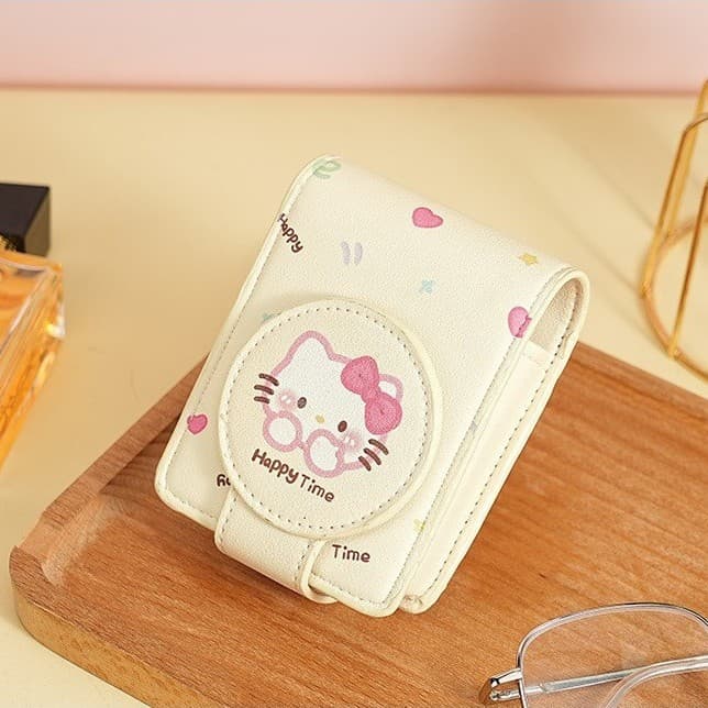 New Hello Kitty Lipstick Case with Mirror, Mini Bag for On-the-go Touch-up and Makeup Storage