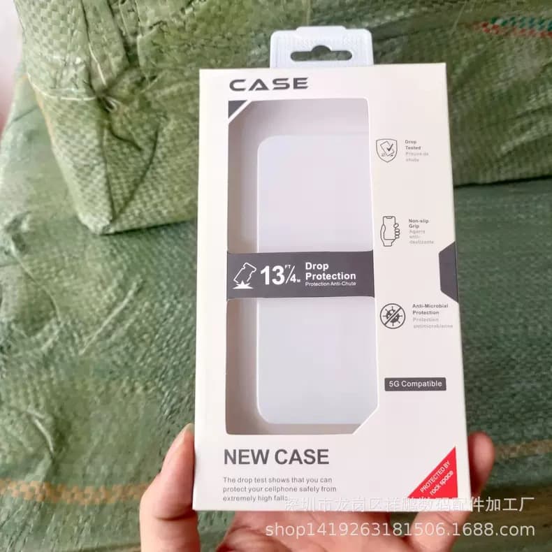 Compatible with Apple phone case packaging box PVC blister inner tray plastic box adhesive box Huawei neutral printed color box