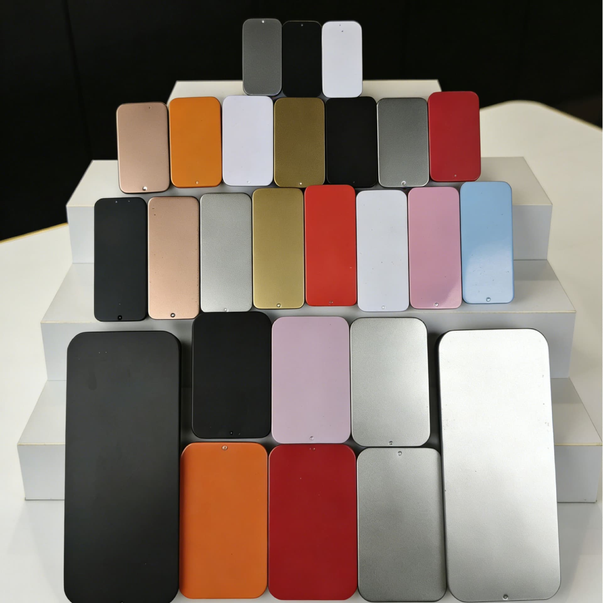 Solid Perfume Paste Push-Pull Matte Iron Box Sandalwood Sliding Cover Solid Perfume Tin Box Packaging