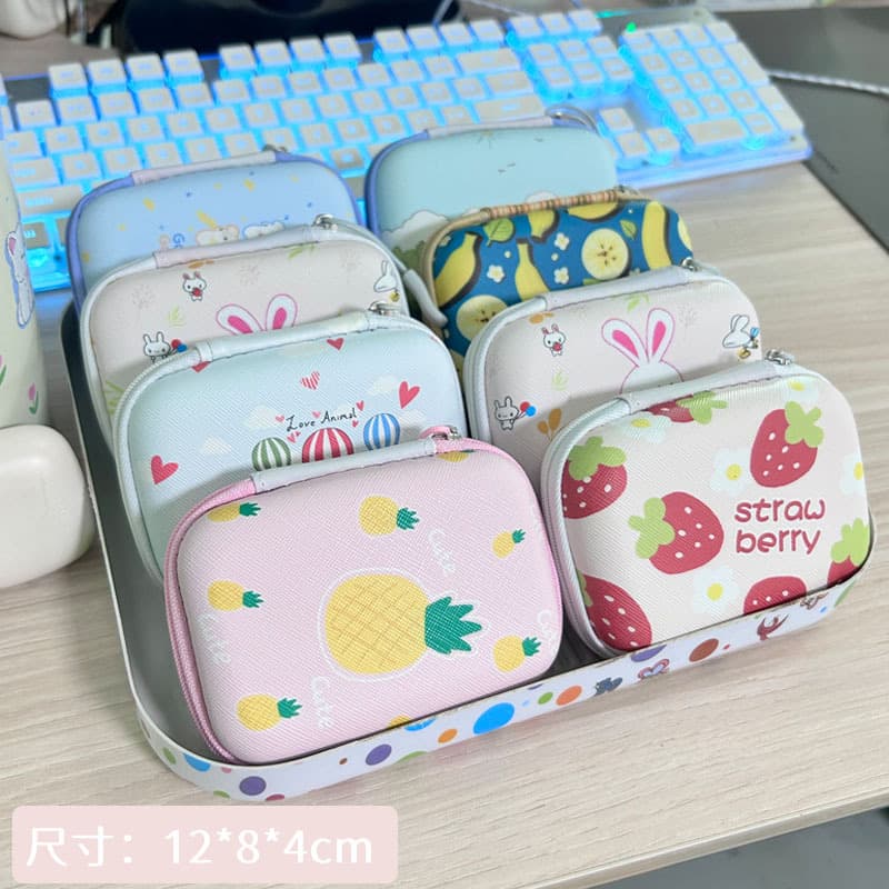 In Stock Data Cable Storage Bag Creative Cartoon Mobile Phone Charging Cable Portable Storage Box Headset USB Drive CCD Camera Bag