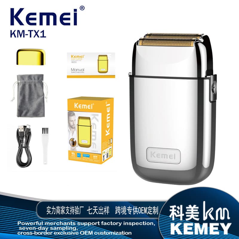 Kemei KM-TX1 Electric Shaver Wholesale, Ultra-Clean Rechargeable Foil Shaver