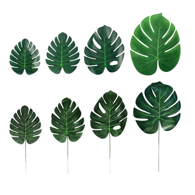 Cross-border Simulation Monstera Leaves Artificial Green Plants Wedding Decoration Balloon Set Photo Prop Home Decor