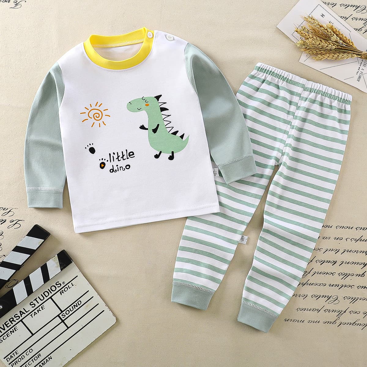 Kids Underwear Set Cotton Pajamas Girls Baby Autumn Thermal Underwear Full Cotton Boys Homewear Children's Clothing Wholesale