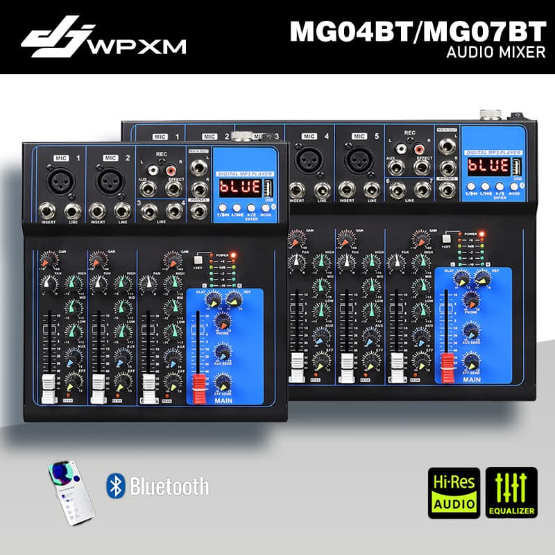 F4/F7 professional stage singing audio live broadcast equipment Bluetooth USB monitoring mixer, DJ mixer