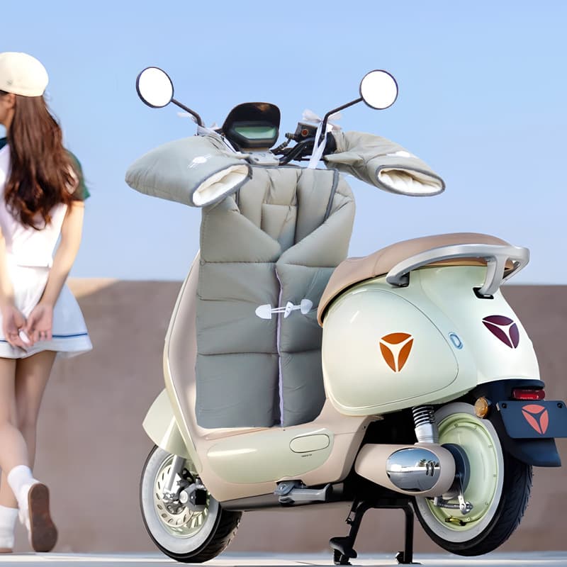 Manufacturer Direct Sales Electric Vehicle Windshield Cover Winter Fleece-Lined Thickened Small Detachable Battery Motorcycle Warm Windshield