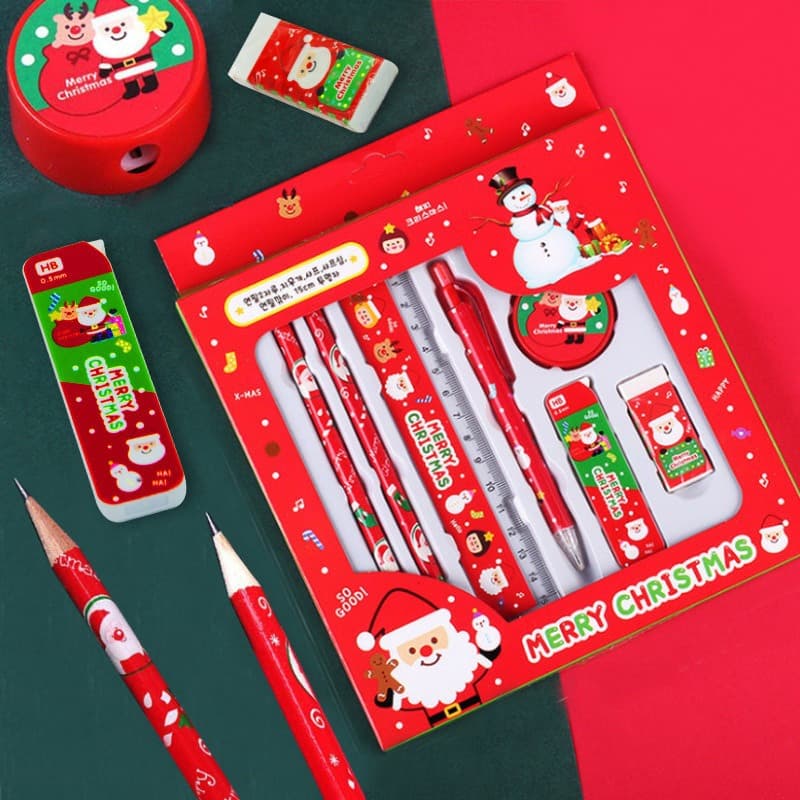 Christmas Stationery Gift Set Pencil Set Kindergarten Children Gift Package Stationery Wholesale