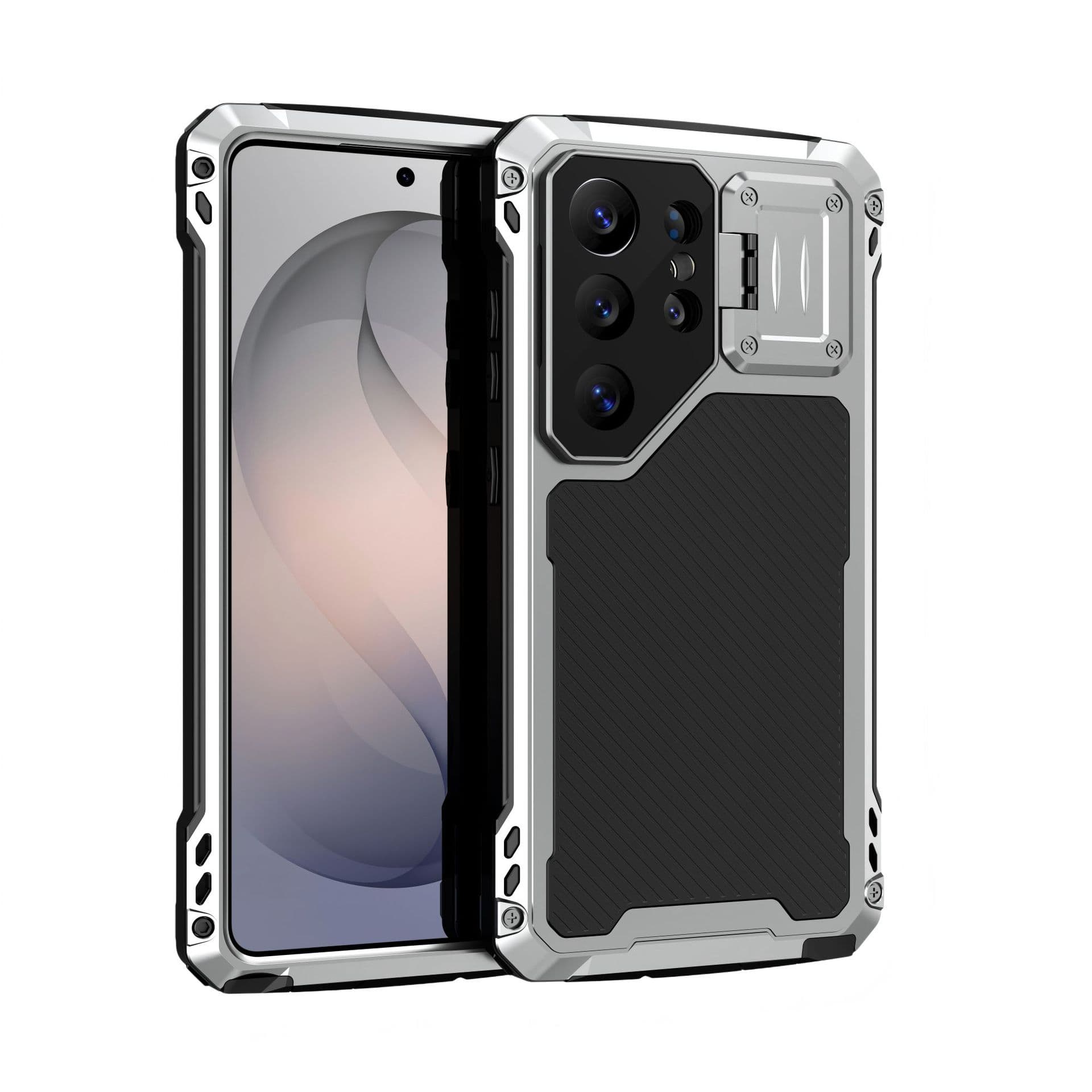 For Apple iPhone 16e Magnetic Lens Full Coverage Silicone Bracket Triple-Proof Case Shockproof Glass
