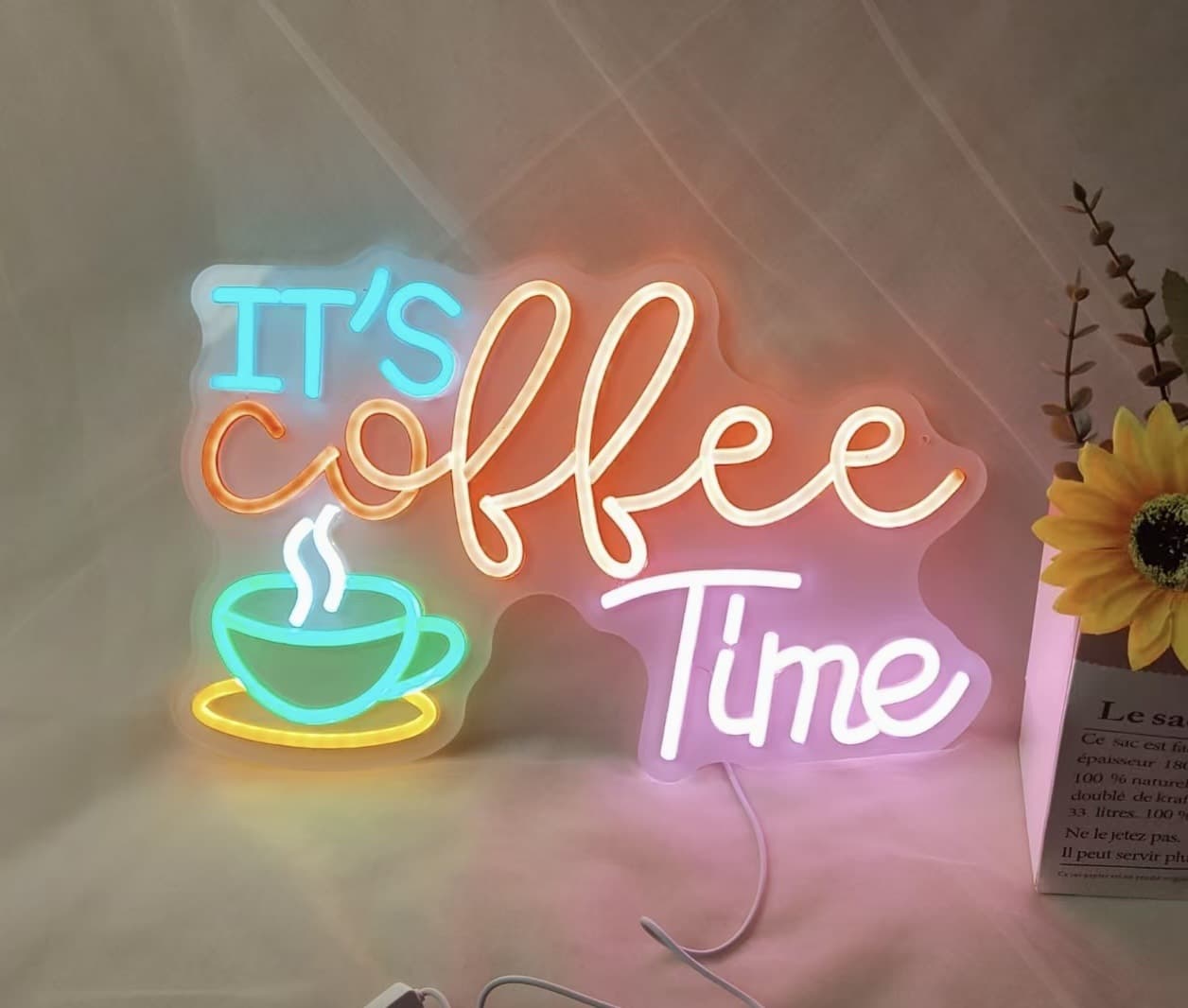 Open Creative LED Ambient Neon Light Retail Wholesale Flexible Light Strip Glowing Advertising Sign Decorative Light Cross-border