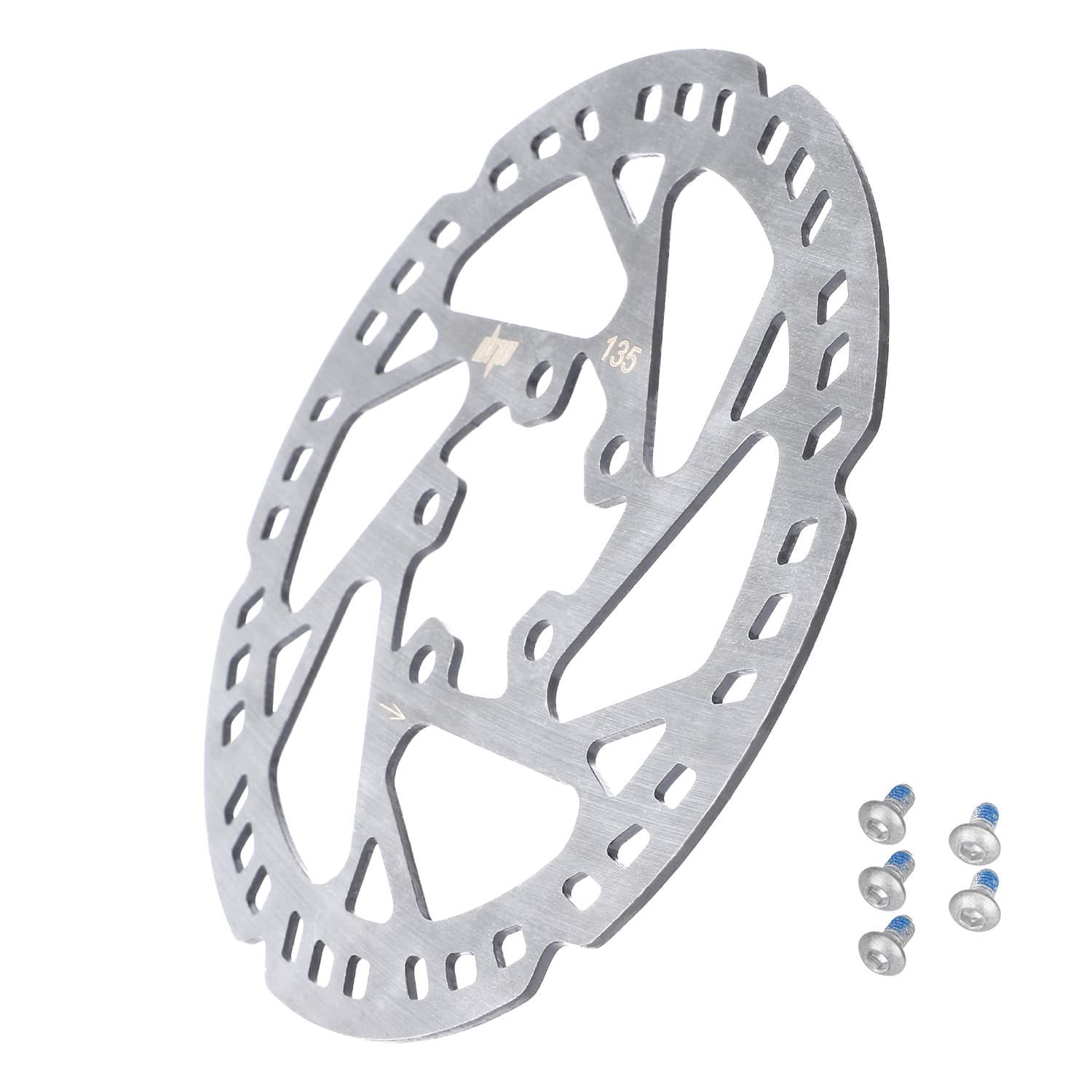 135mm 5-hole disc brake rotor with screws, Xiaomi scooter rear disc brake retrofit rotor, Xtech retrofit kit rotor.